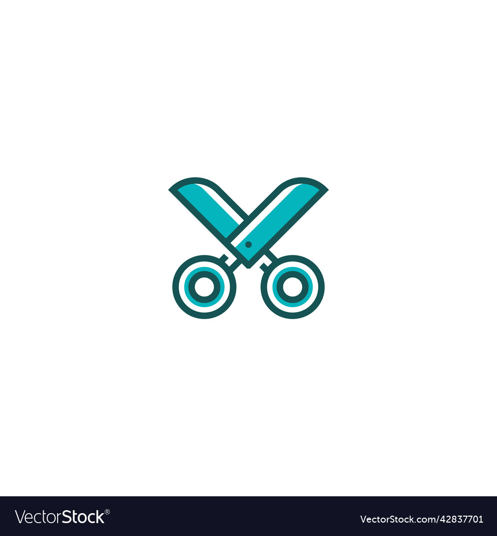 Scissor line icon linear style sign for mobile Vector Image Scissor line icon linear style sign for mobile