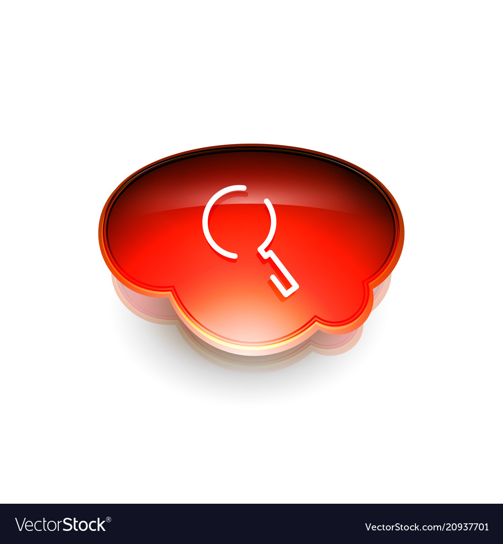 Search magnifier web button magnify icon modern vector image Search magnifier web button magnify icon modern