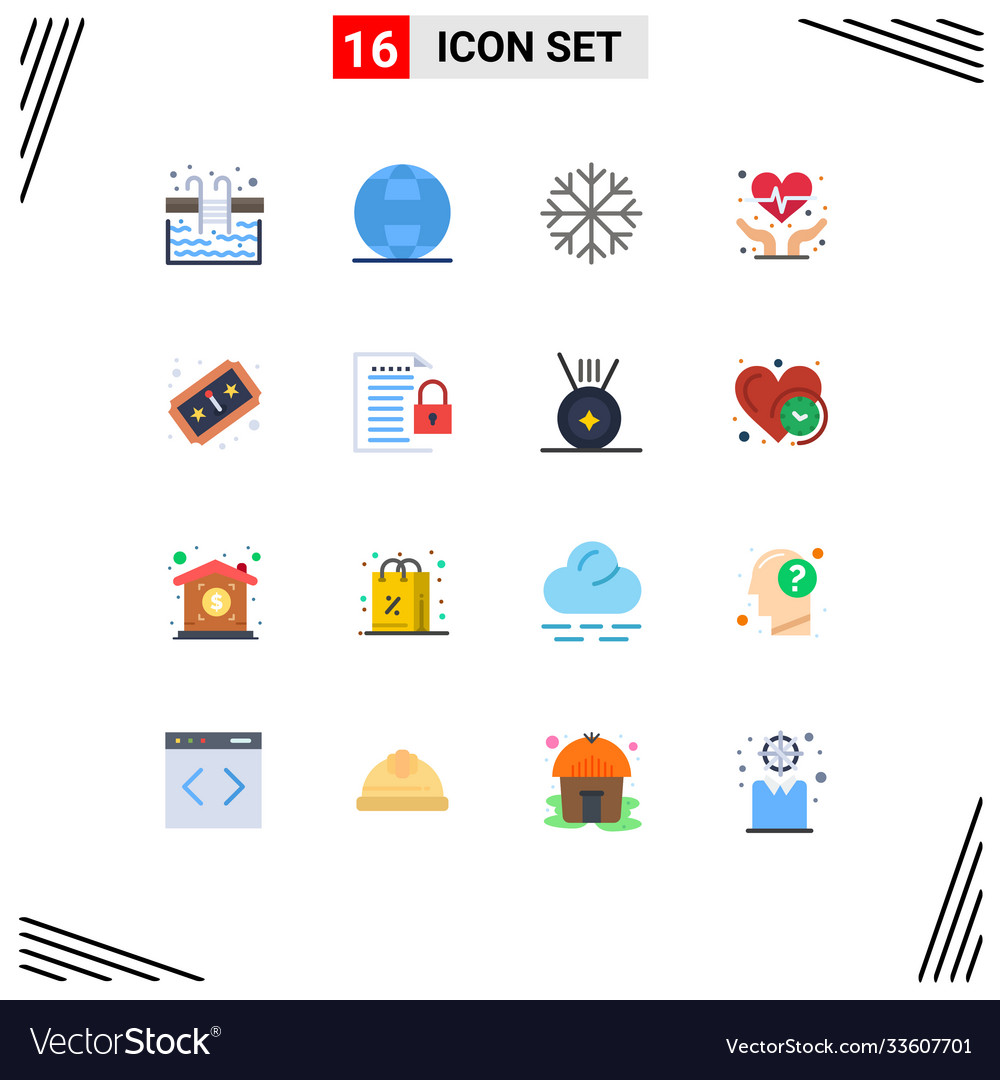 Set 16 flat colors on grid for joystick game