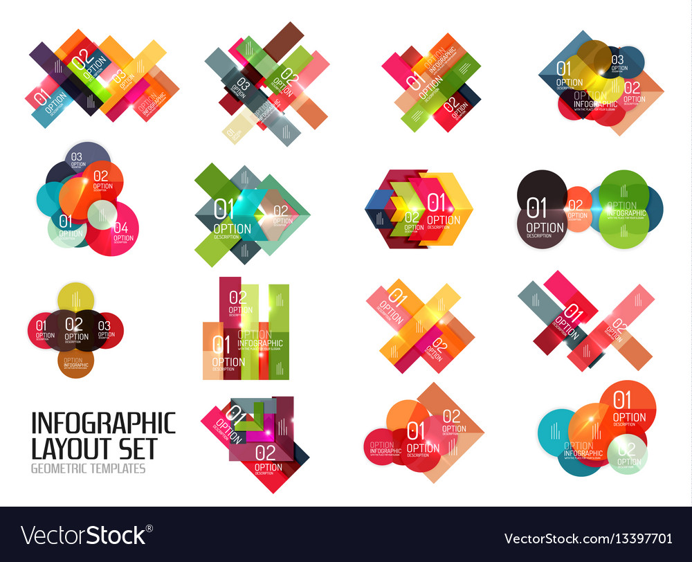 Set of business infographics templates Royalty Free Vector