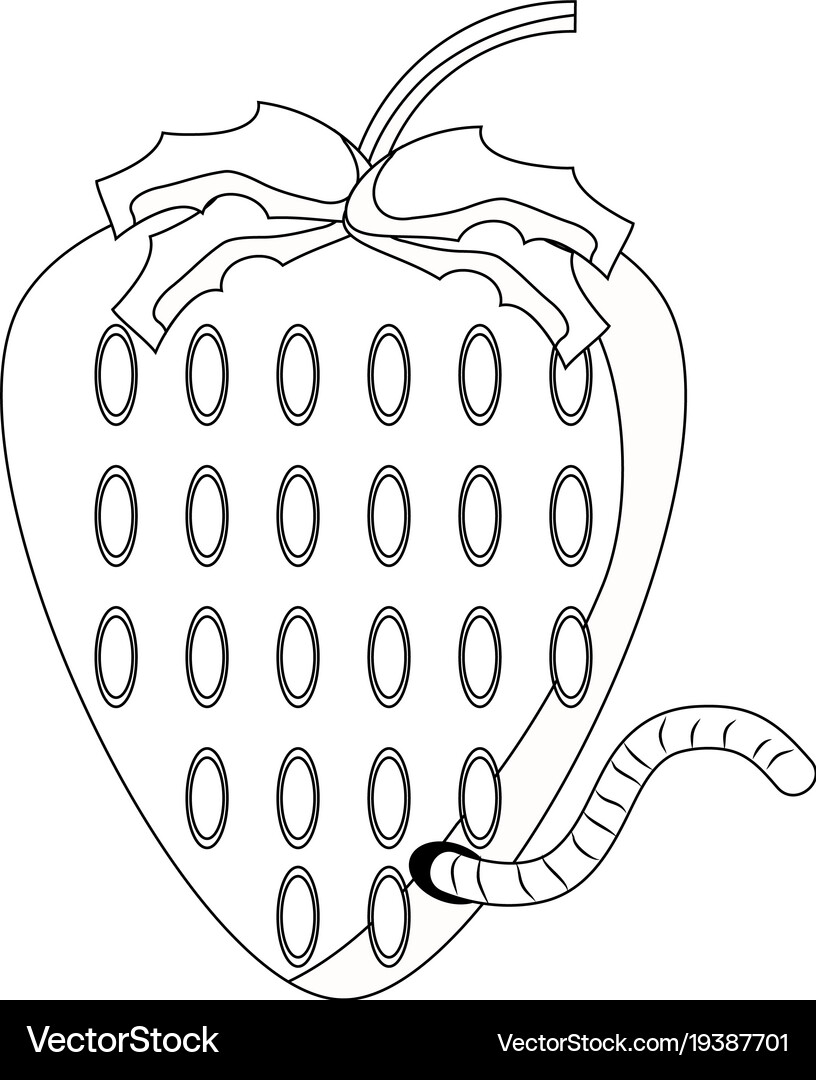 Strawberry fruit icon Royalty Free Vector Image
