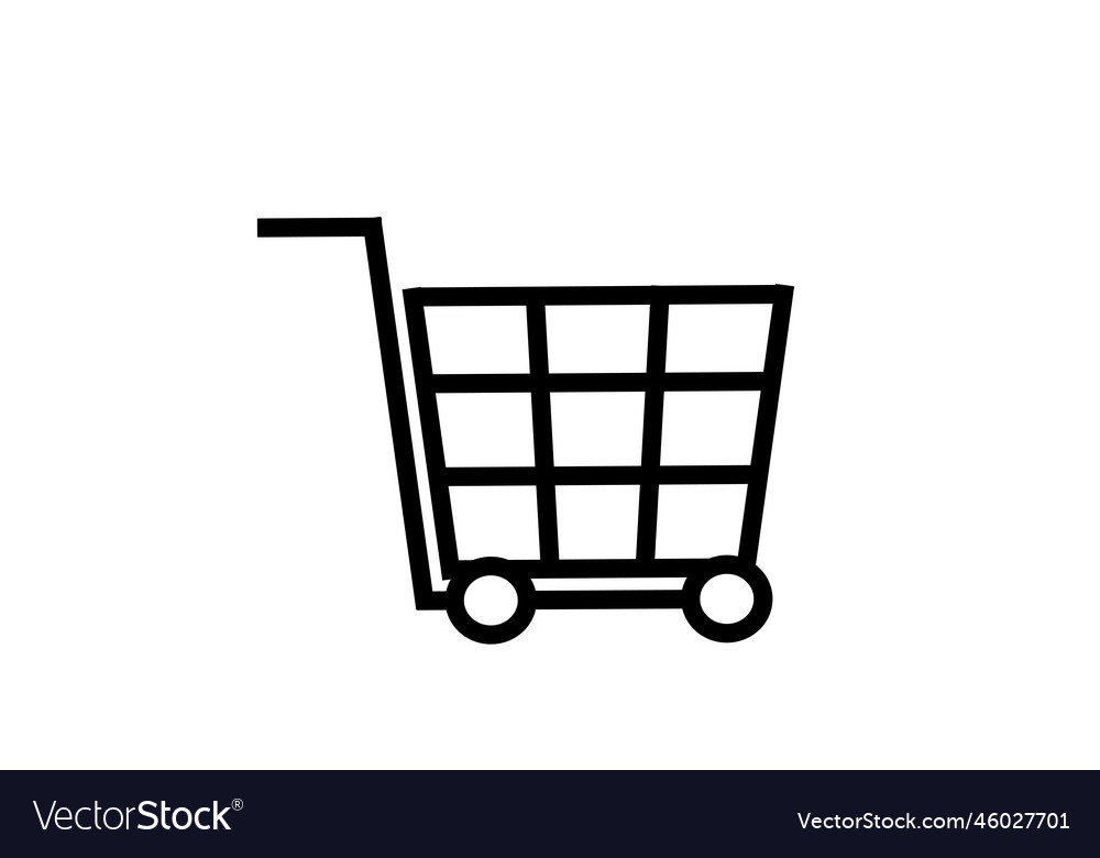 Supermarket basket for shopping icon Royalty Free Vector