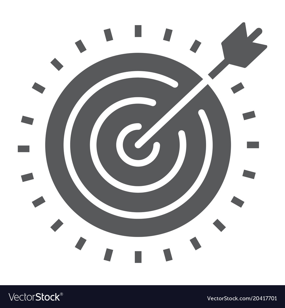 Target glyph icon development and business Vector Image