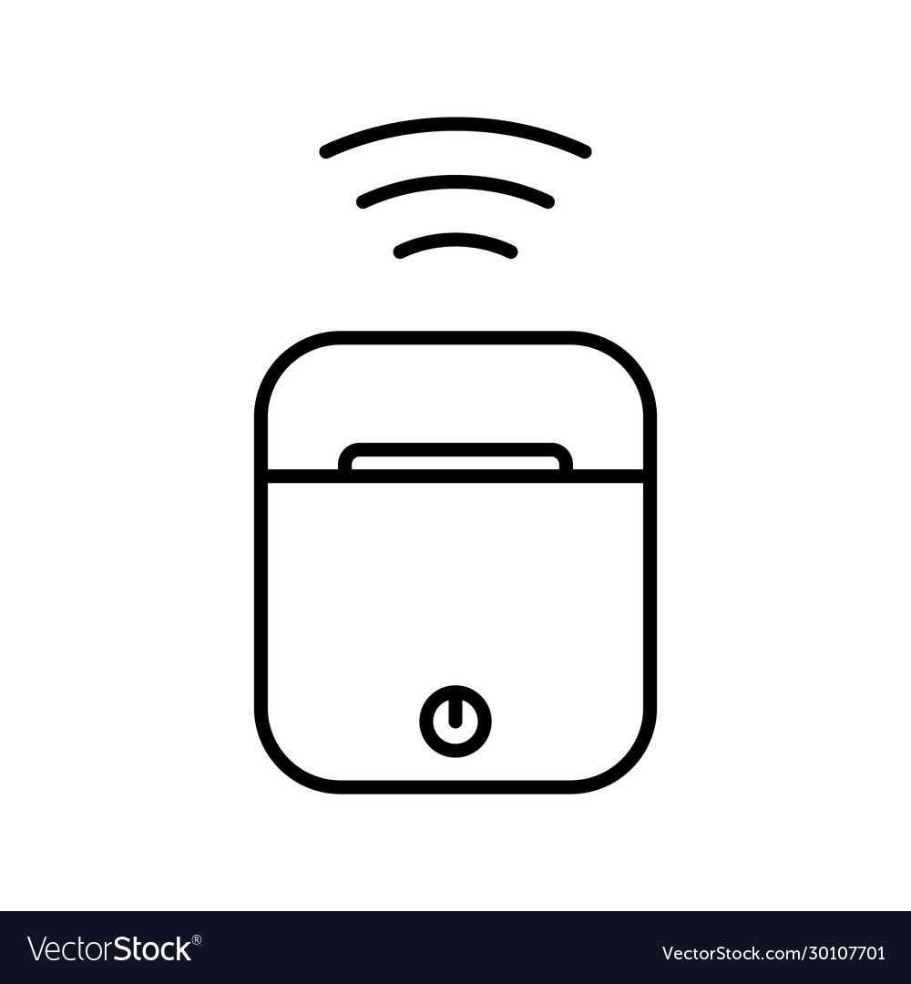 Wireless charge case with power button and wi-fi vector image Wireless charge case with power button and wi-fi