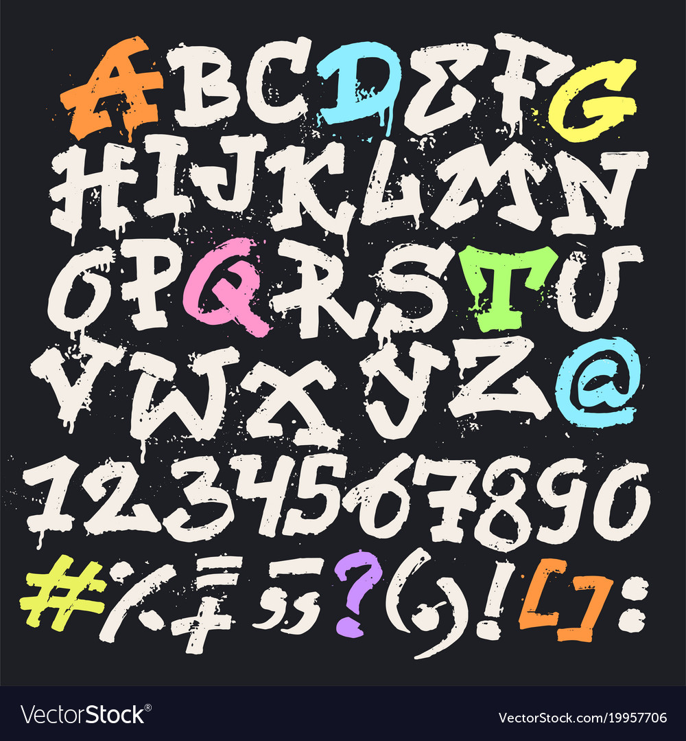 Alphabet Graffiti alphabetische Schrift