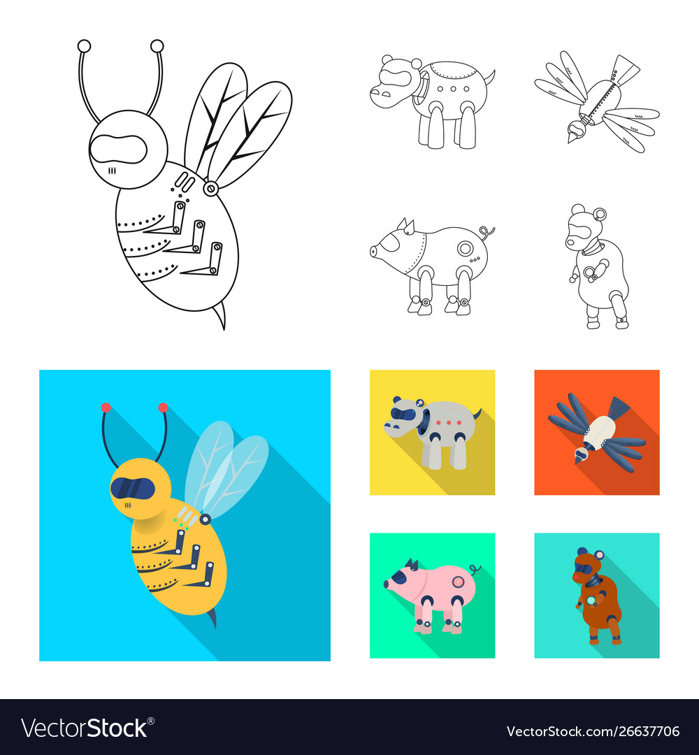 Design toy and science sign set Vector Image Design toy and science sign set