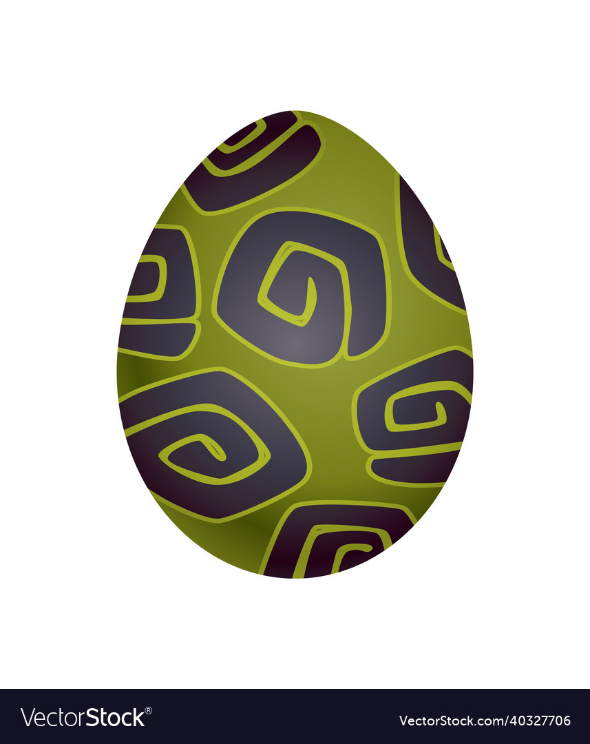 Dragon dinosaur egg with decorative pattern dino