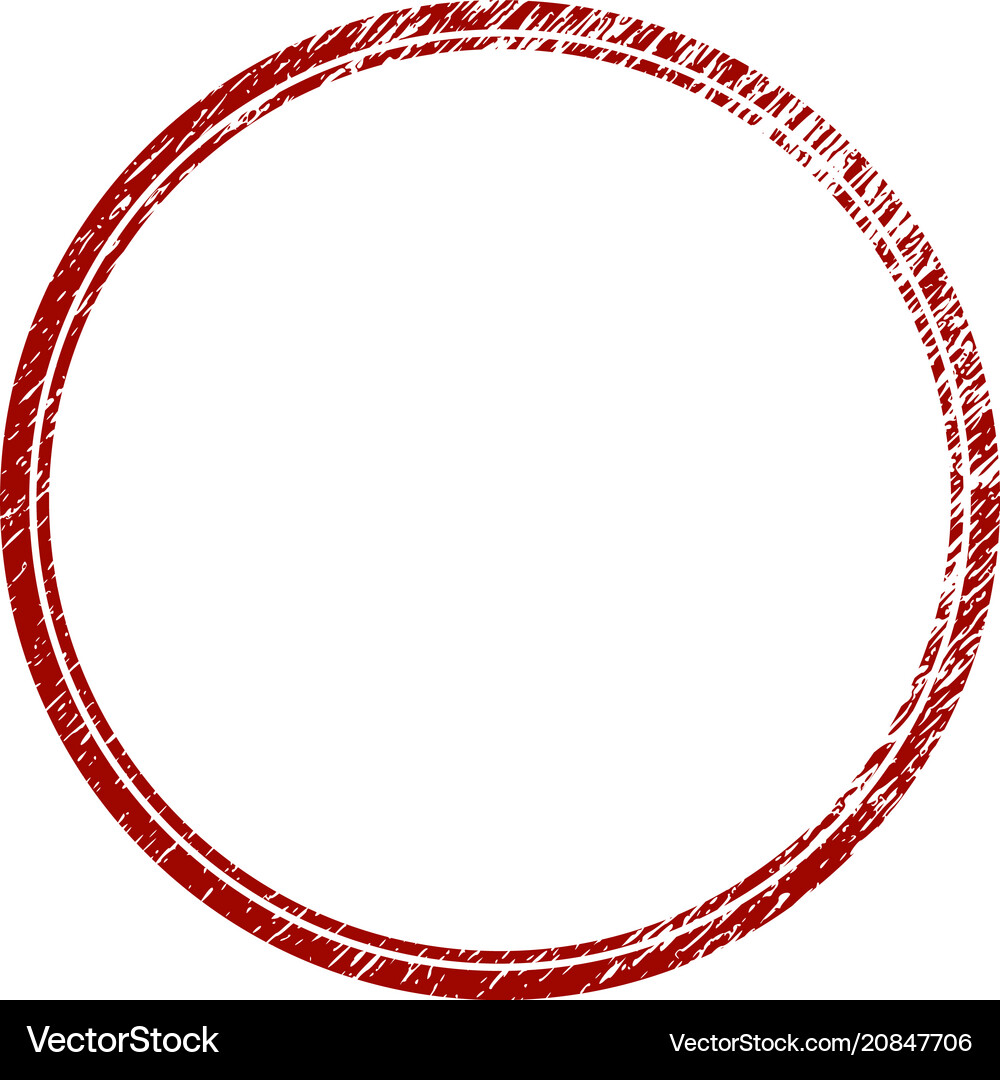 Grunge Double Circle Frame Royalty Free Vector Image