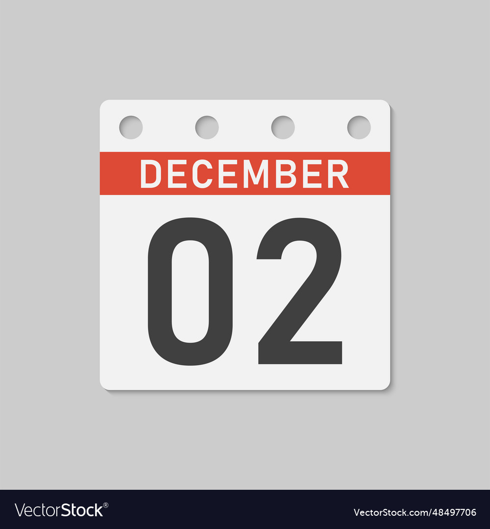 Icon page calendar day - 2 december