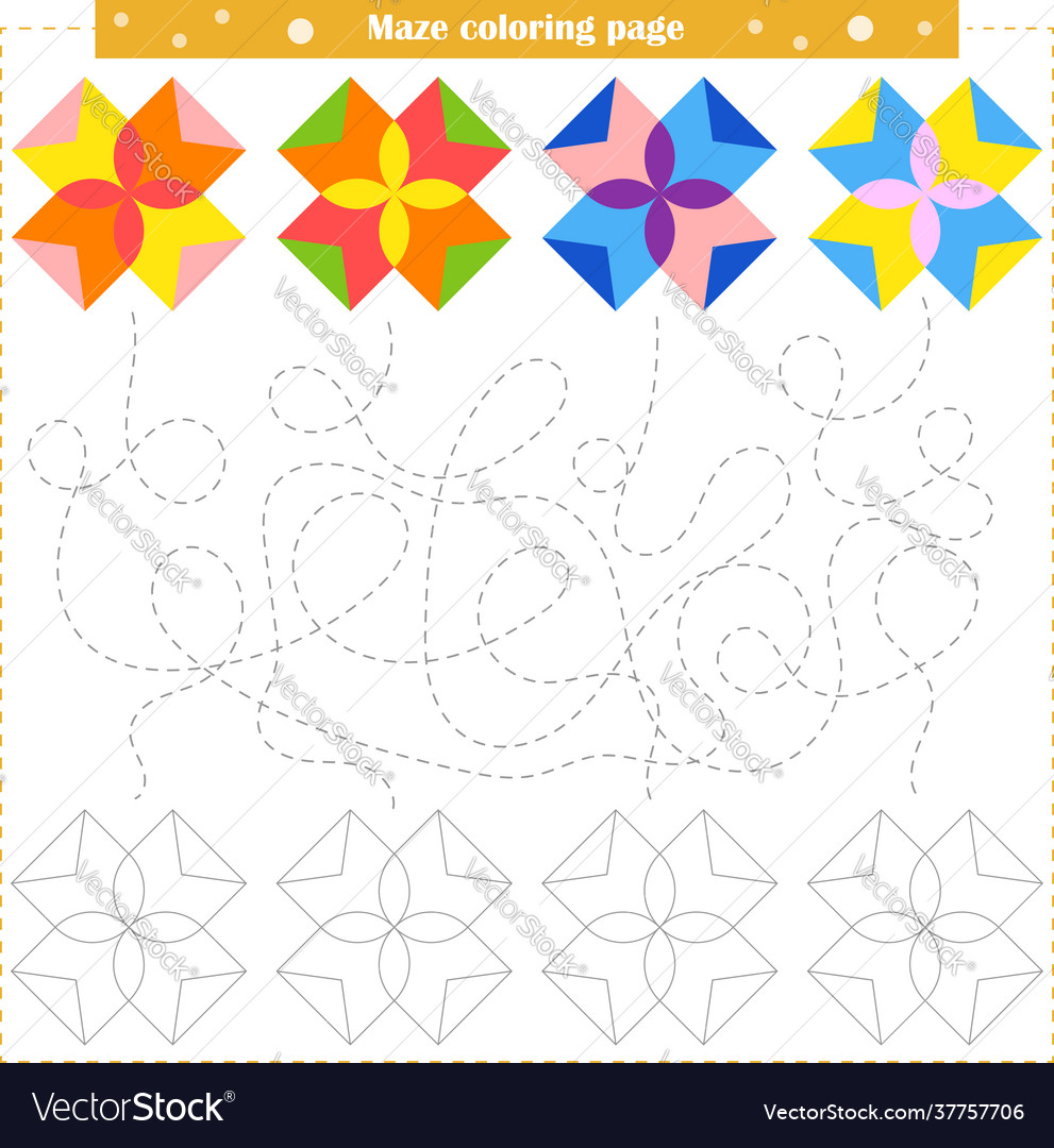 Logic game for children go through maze vector image Logic game for children go through maze
