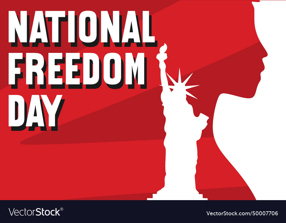 National freedom day united states Royalty Free Vector Image