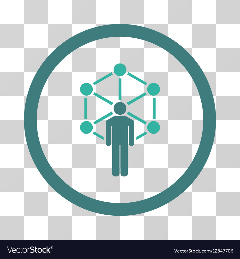 Network administrator flat rounded icon