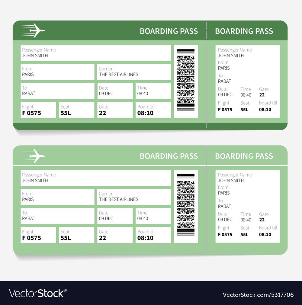 Plane tickets Royalty Free Vector Image - VectorStock