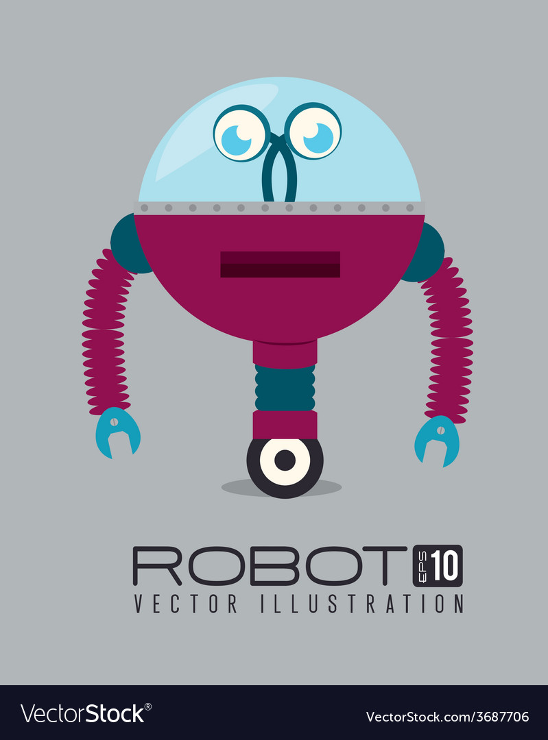 Robot design over gray background