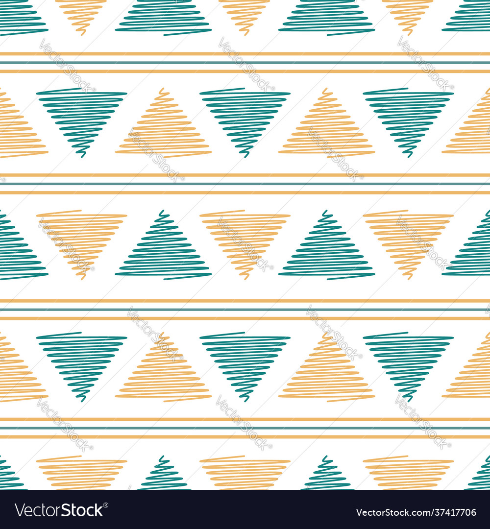 Seamless striped pattern with scribbled triangles Vector Image Seamless striped pattern with scribbled triangles