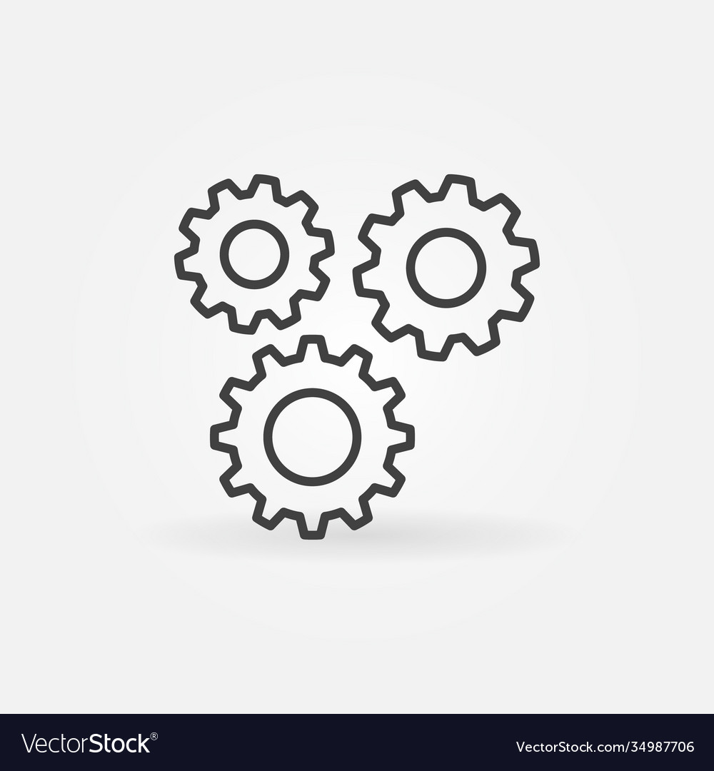 Settings concept icon in outline style Royalty Free Vector