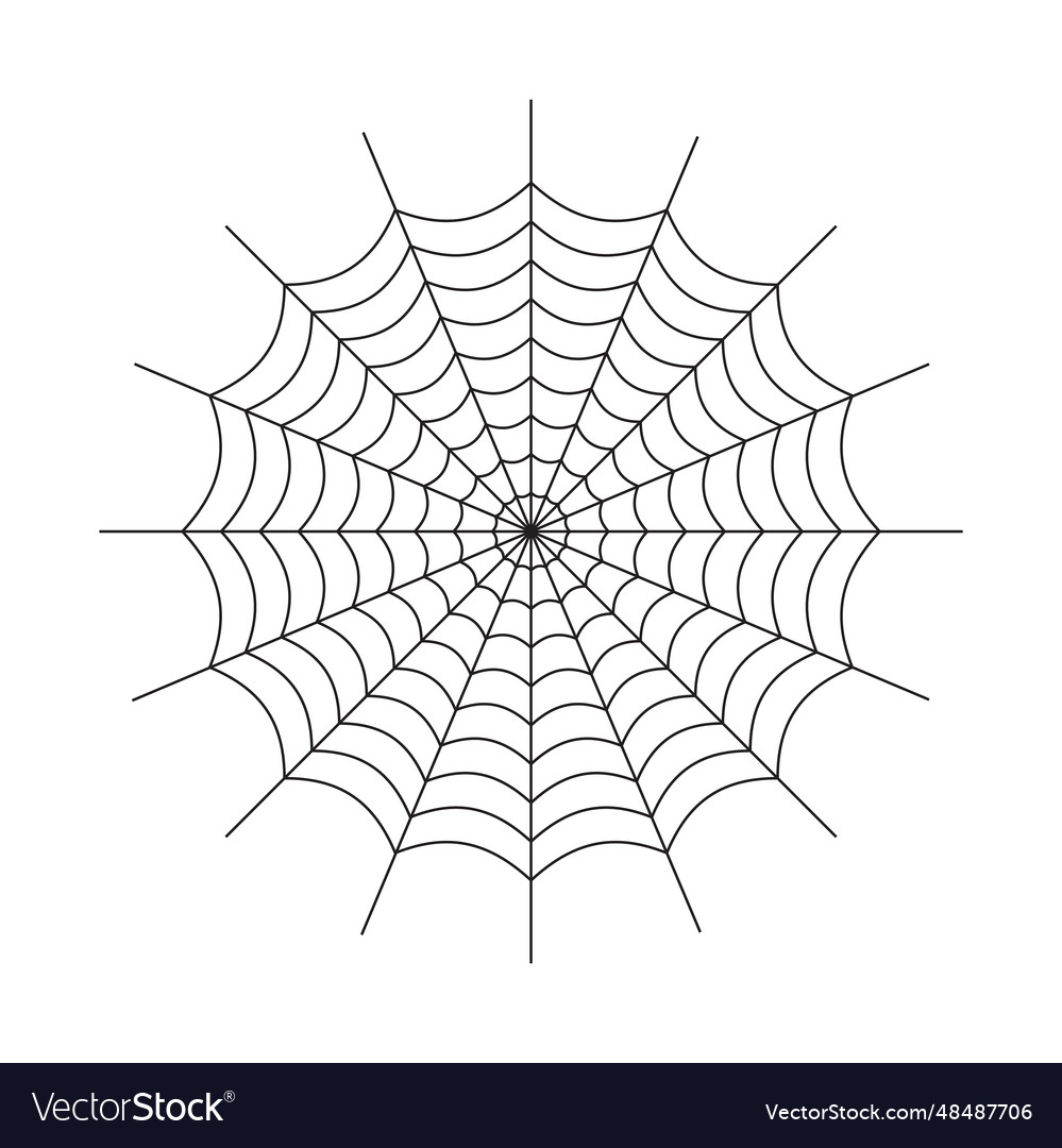 Symmetrical spider web icon geometric halloween