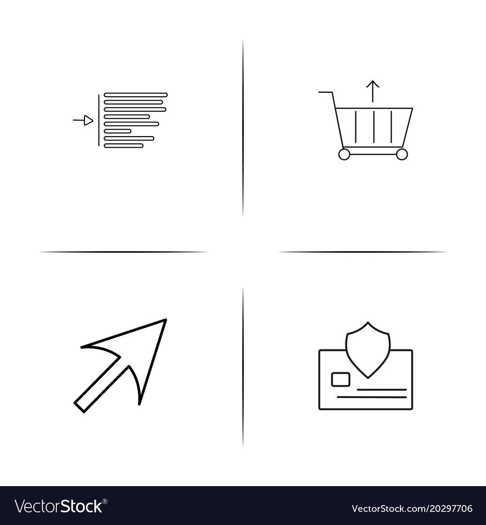 Web and text simple linear icon setsimple outline