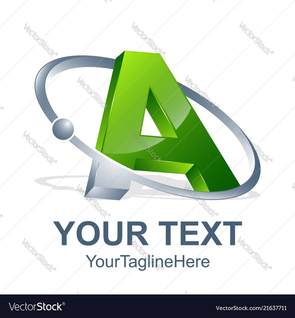 3d abstract letter a logo design template Vector Image