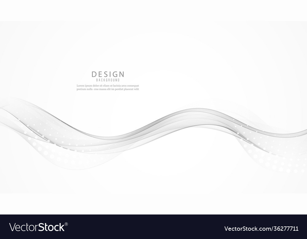 Abstract gray color wave design element grey wave Vector Image
