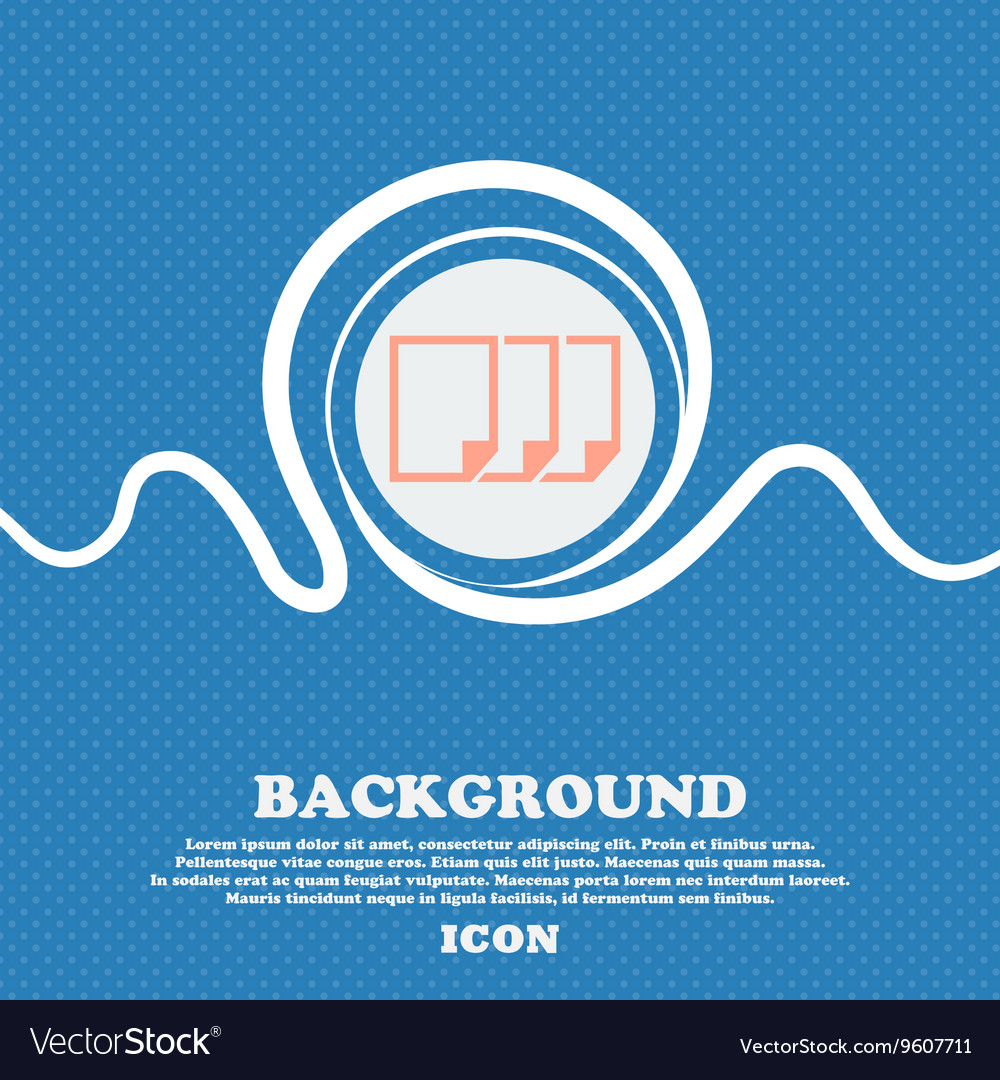 Copy file sign icon duplicate document symbol blue