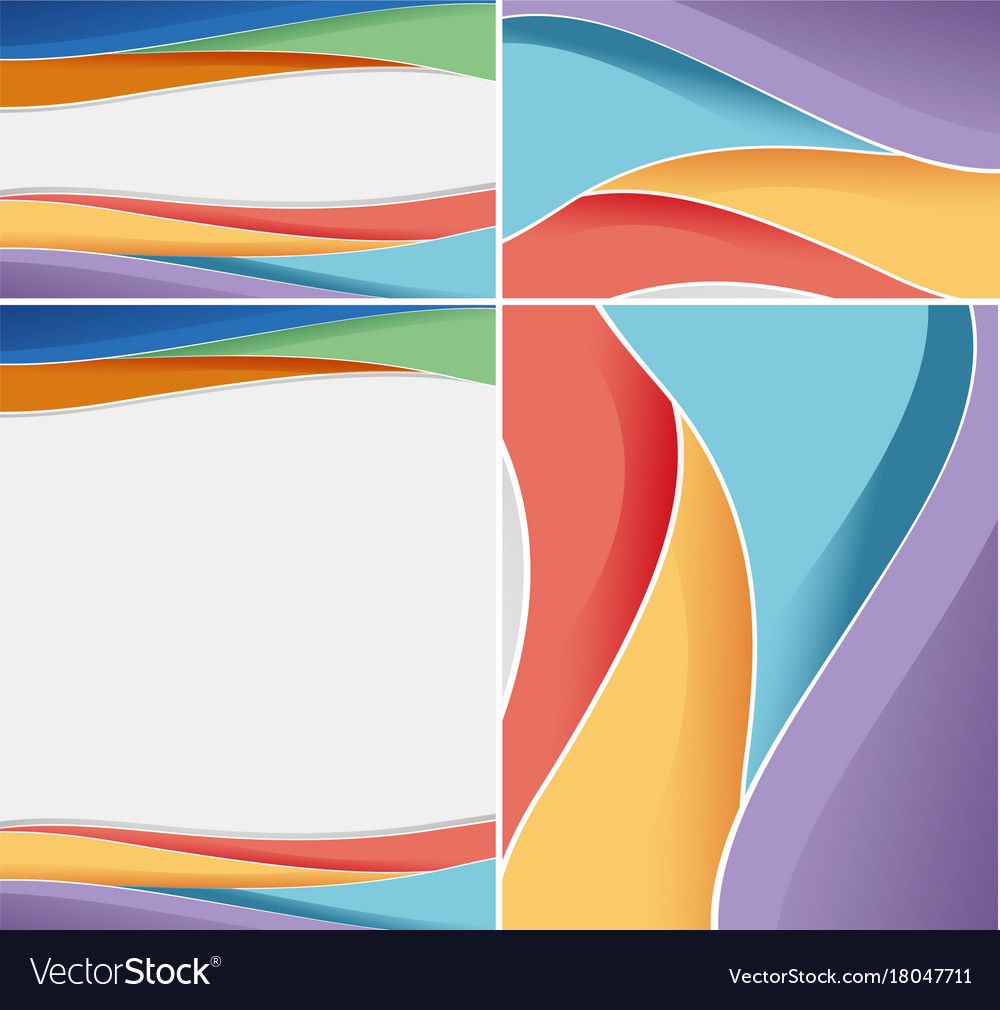 Different abstract background with colorful wavy