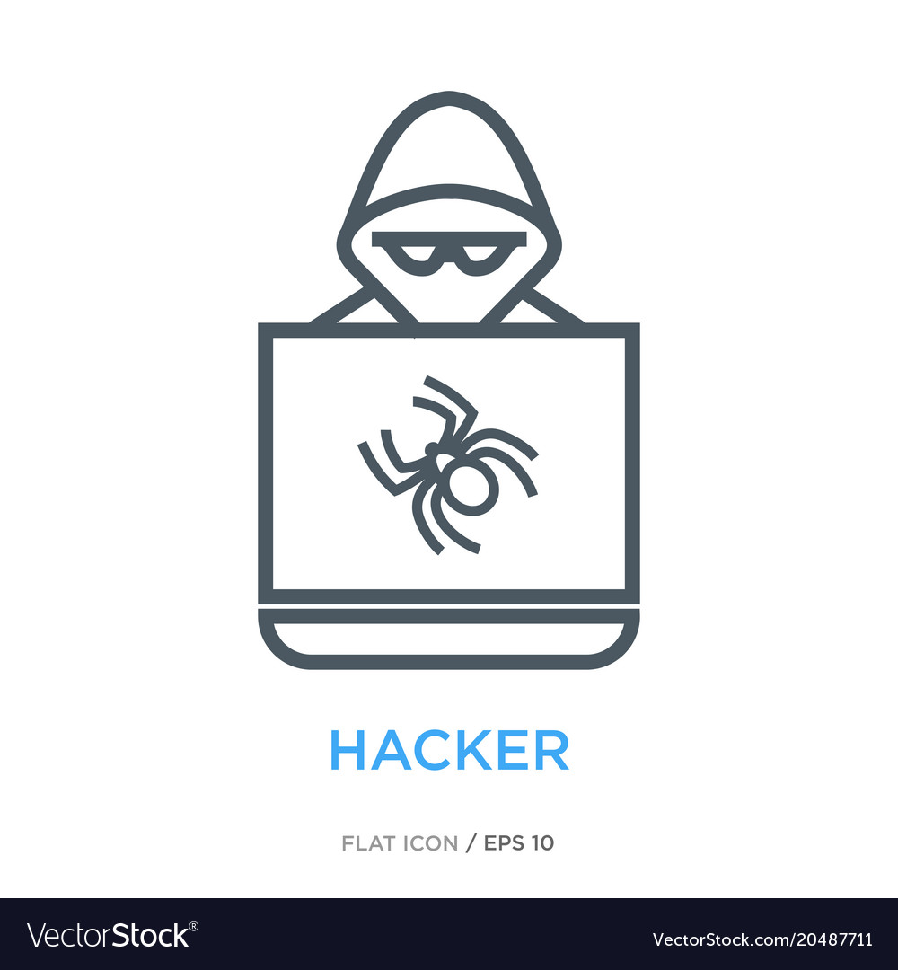 Hacker Laptop Icon - Intruder
