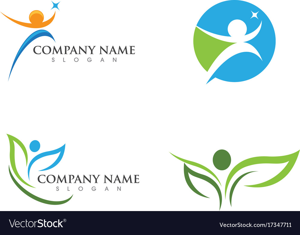 Menschliches Zeichen Logo Zeichen Gesundheit Pflege