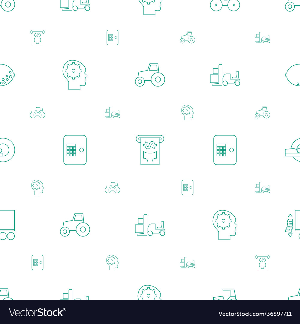 Machine icons pattern seamless white background