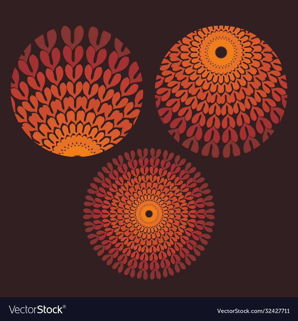 Set circles with rhythmic elements