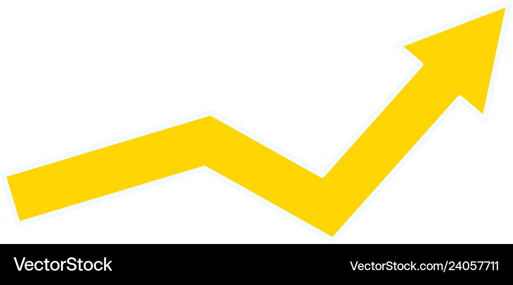 Success arrow cartoon Royalty Free Vector Image