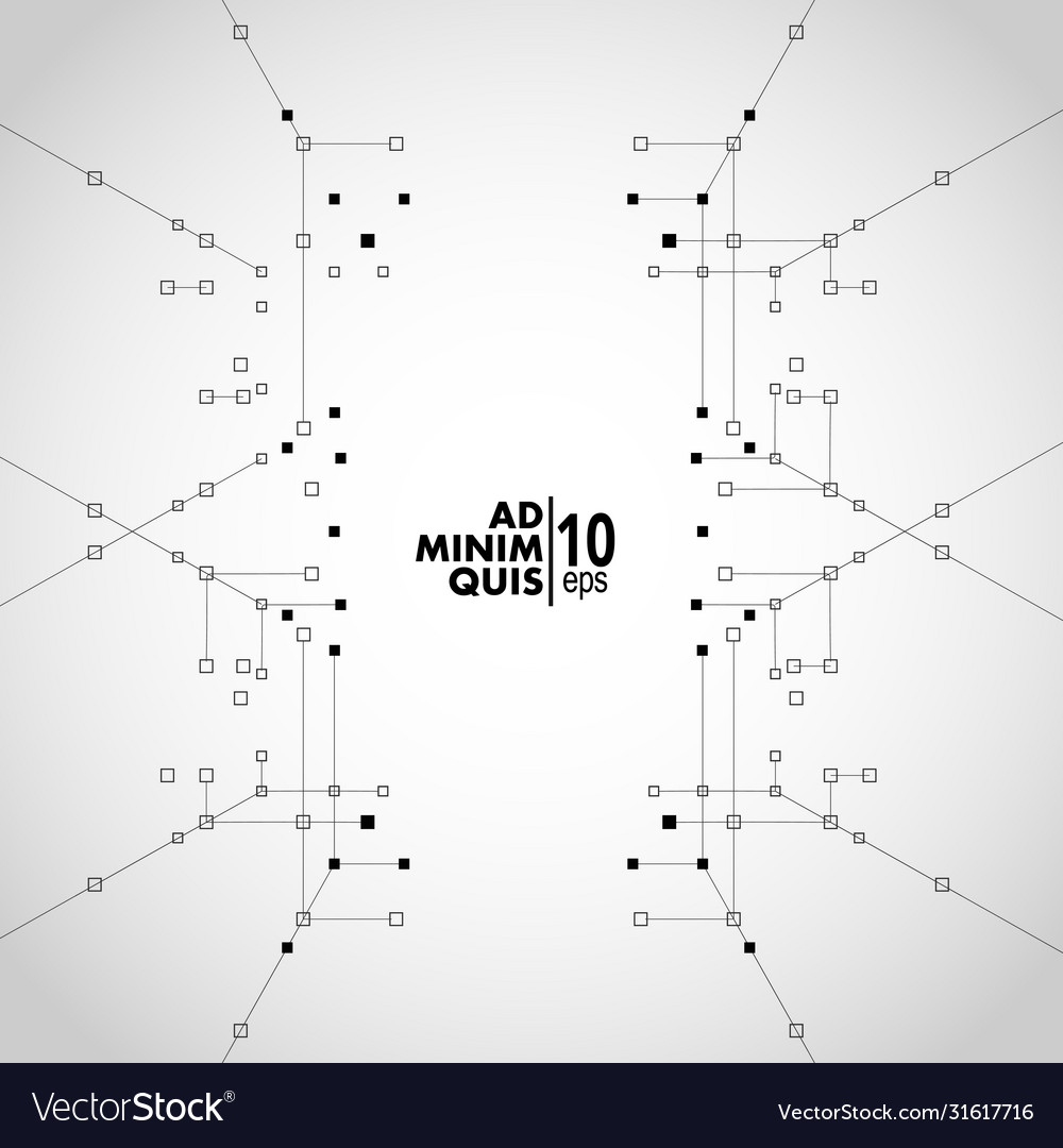 Abstract Connecting Dots And Lines Connection Vector Image