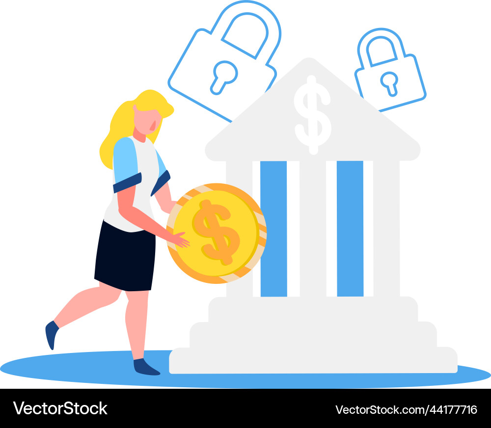 Accounting flat concept Royalty Free Vector Image