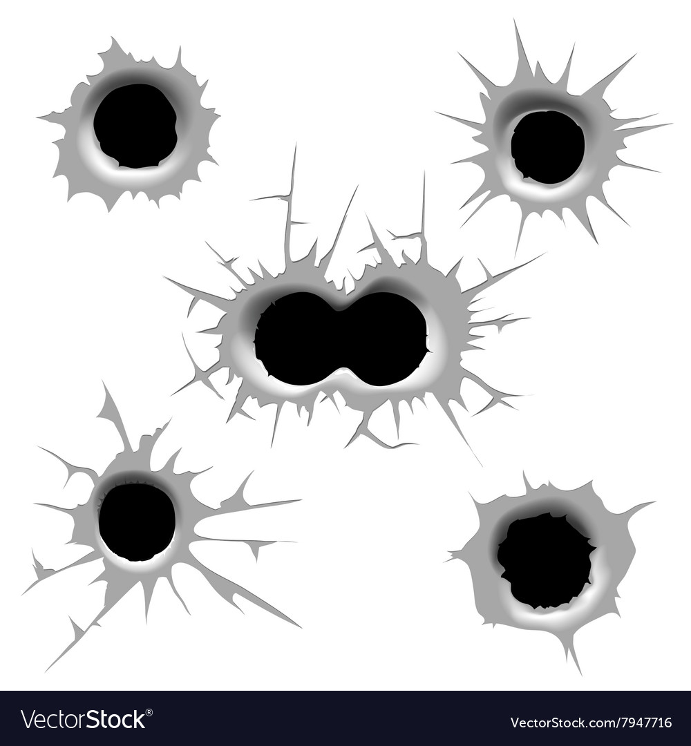 Bullet Hole Royalty Free Vector Image Vectorstock