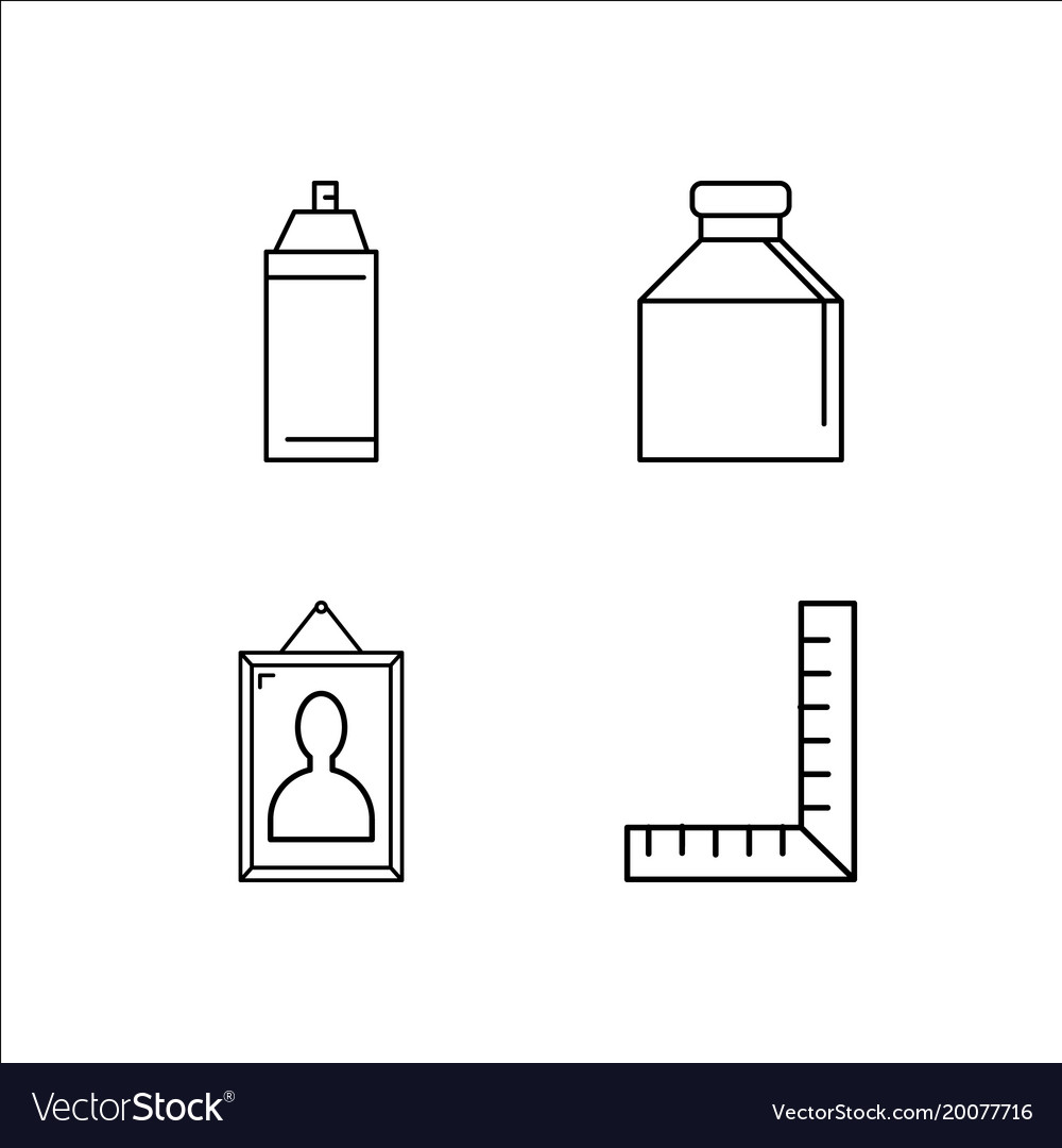 Design and studio simple linear icon setsimple