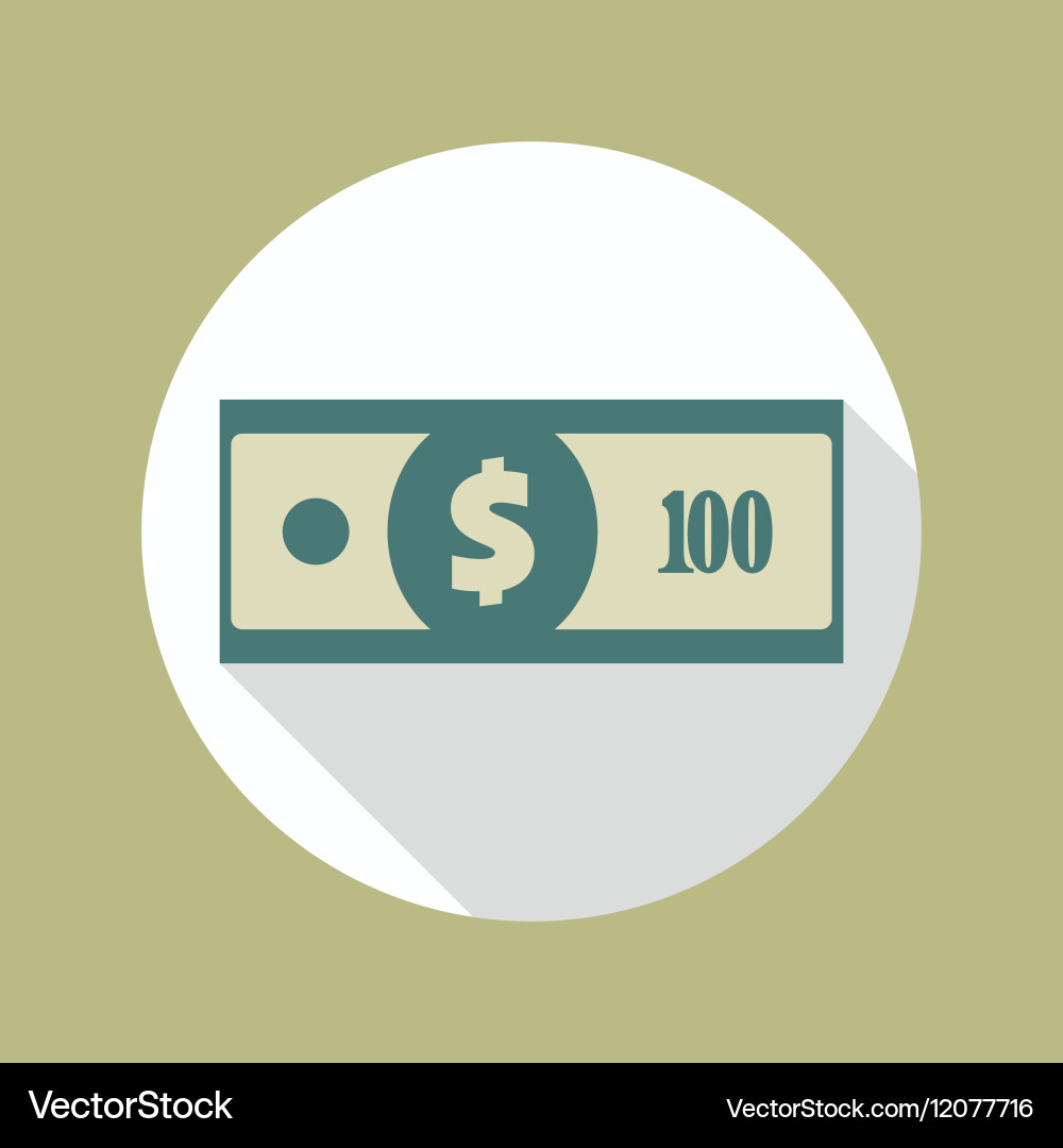 Dollar banknote icon Royalty Free Vector Image