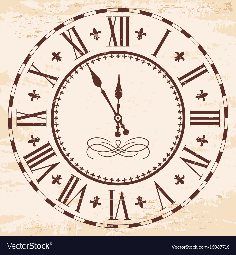 Elegant Roman Clock Royalty Free Vector Image - Vectorstock