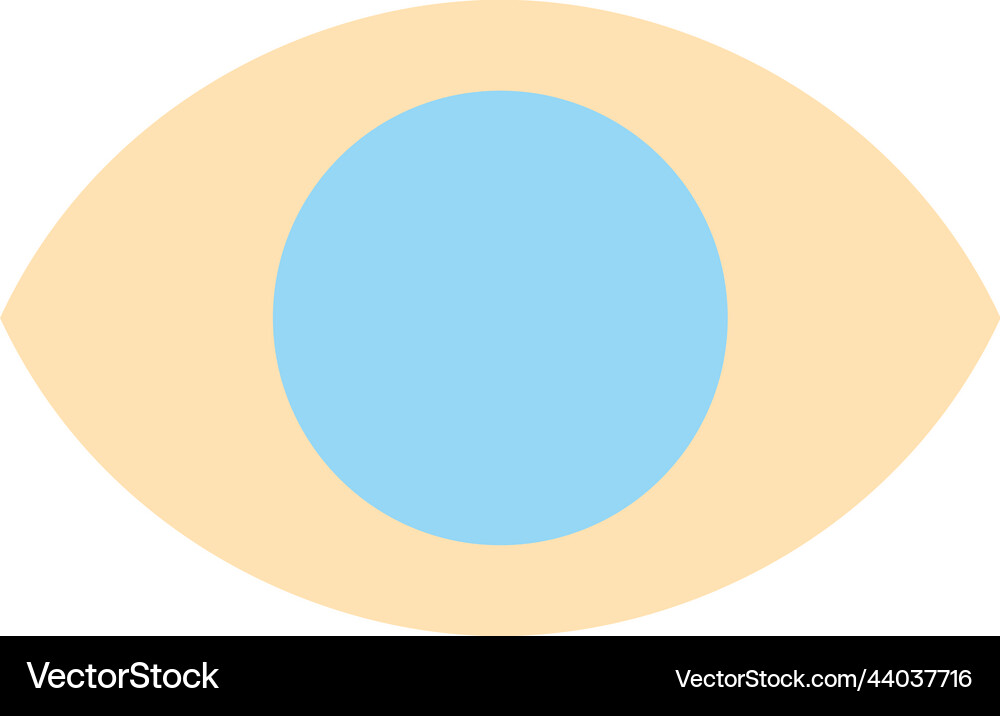Eye flat color ui icon Royalty Free Vector Image