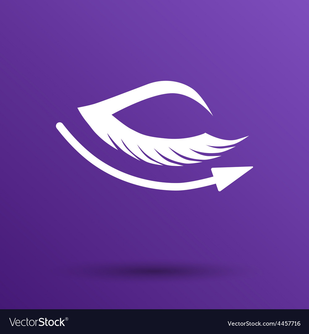 Eye with lashes long eyelashes icon