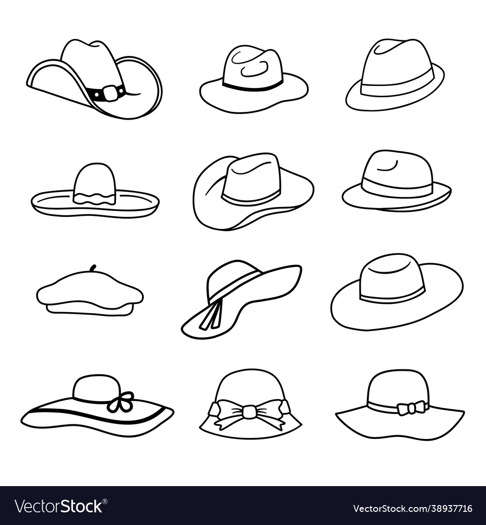 Line Art Hats - Frauen und Männer