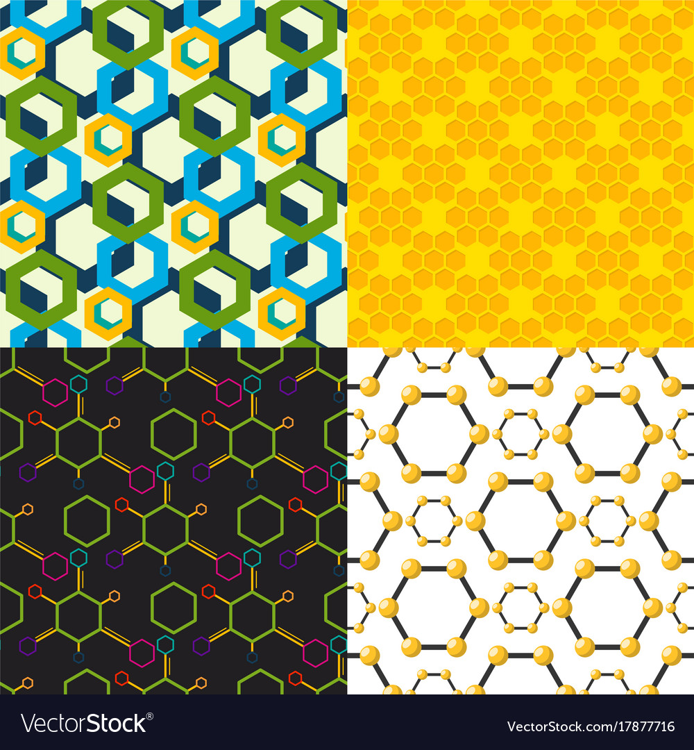 Linear hexagon seamless pattern design