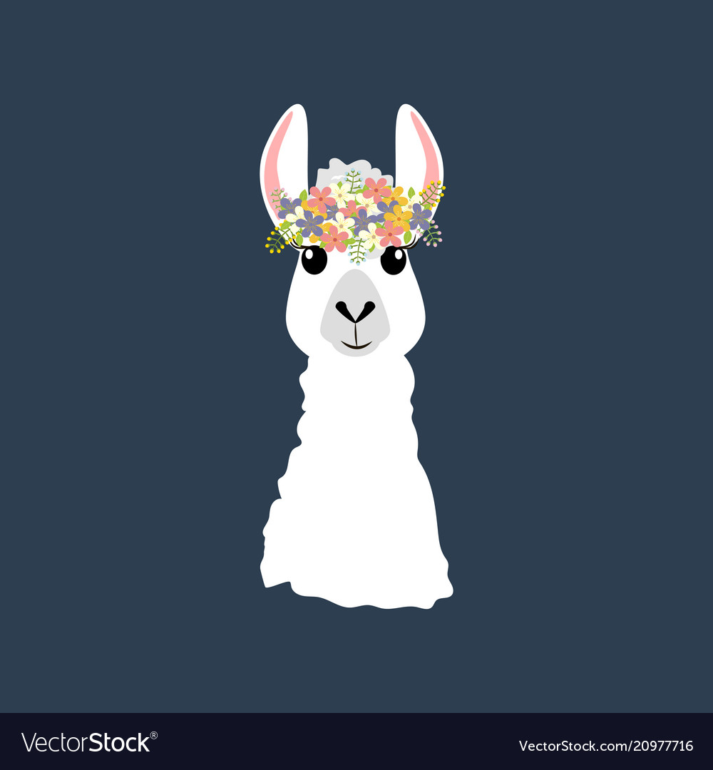 Llama in wreath