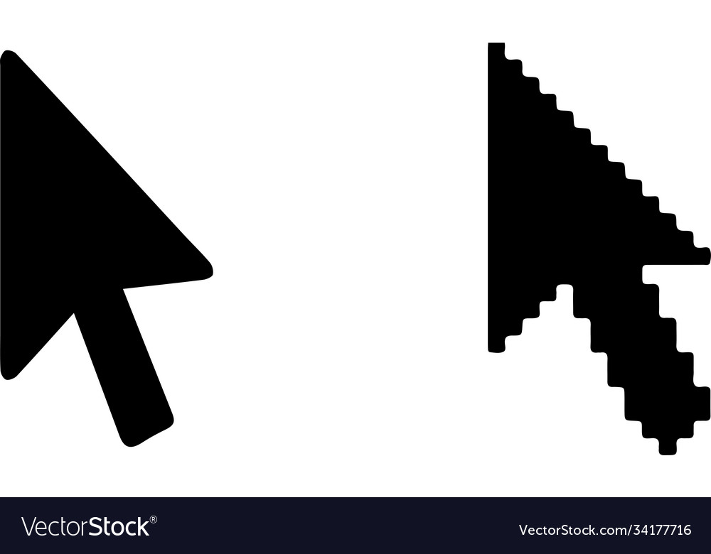 Mouse pointer icon isolated on white background