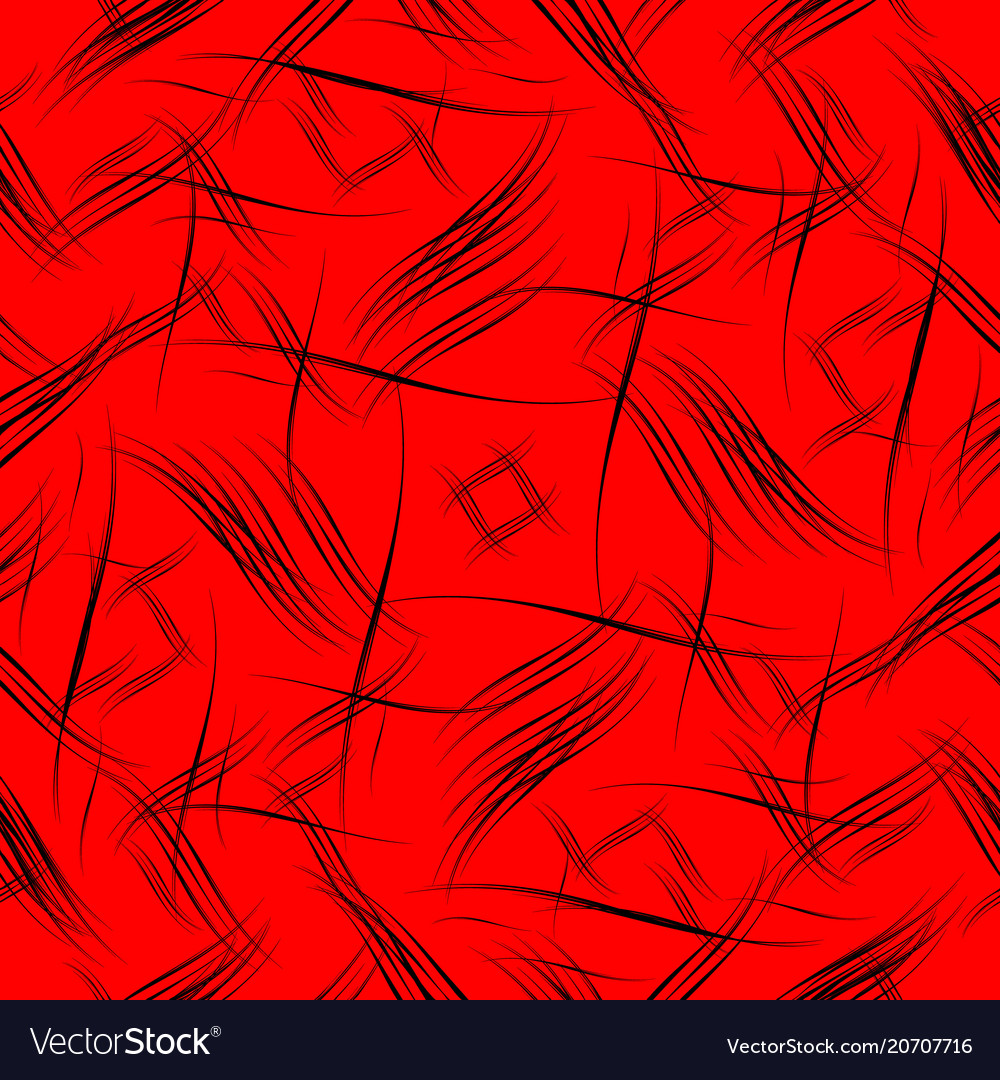 Pattern of smooth black lines on a red background vector image Pattern of smooth black lines on a red background