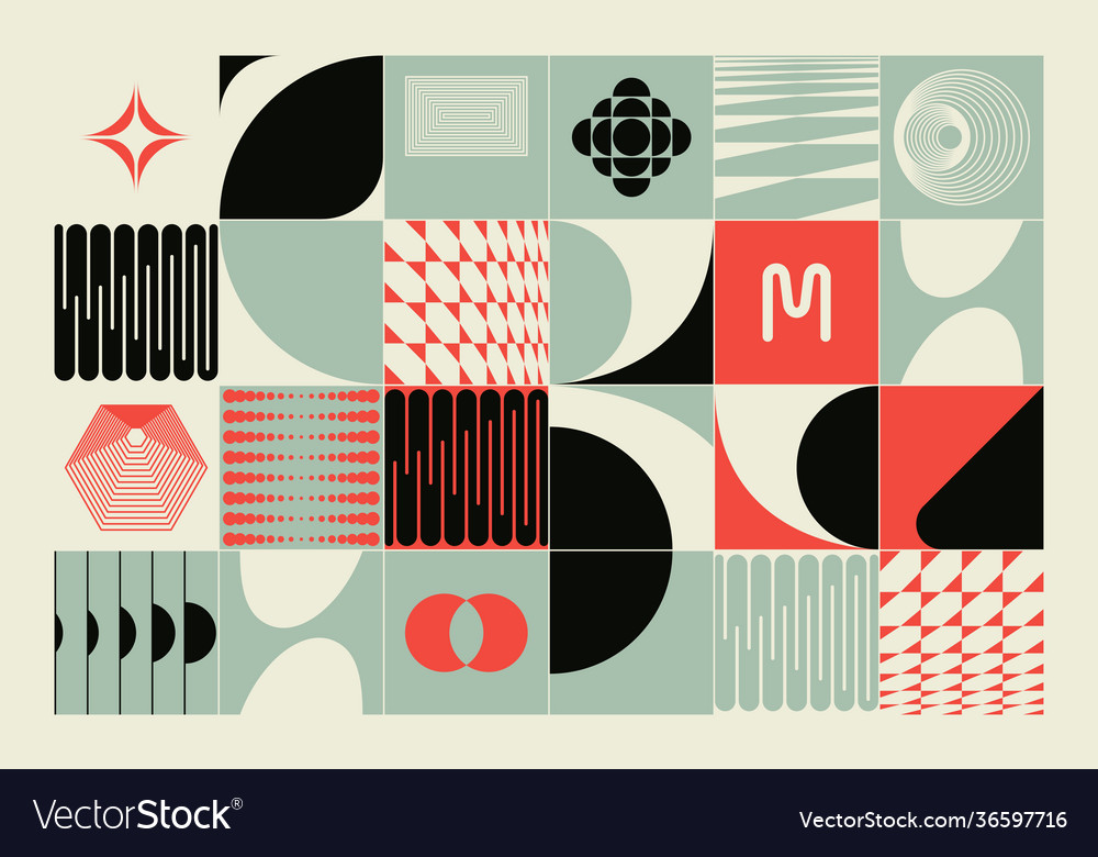 Retro future abstract pattern vector image Retro future abstract pattern