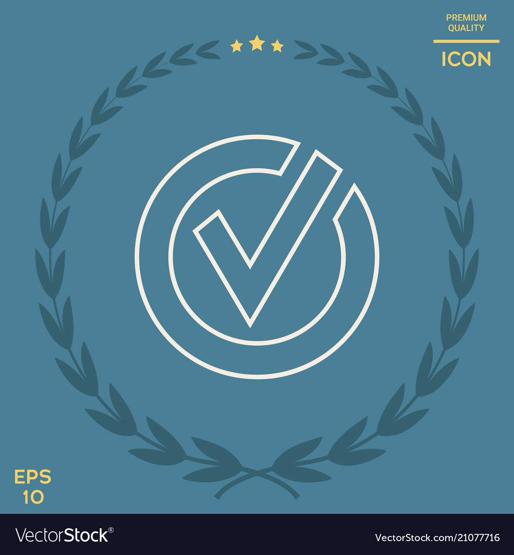 Rounded check mark line icon
