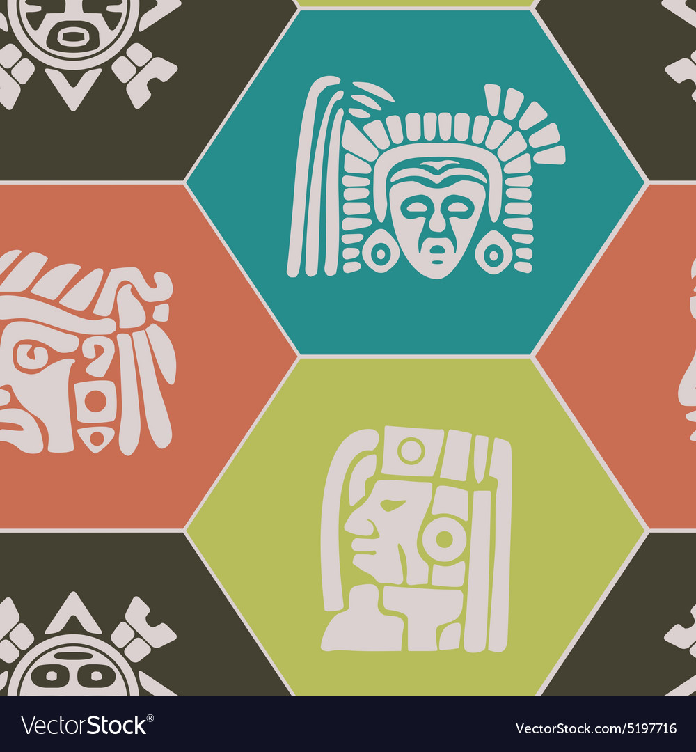 Nahtlose Hintergrund mit amerikanischen Indianer Relikten
