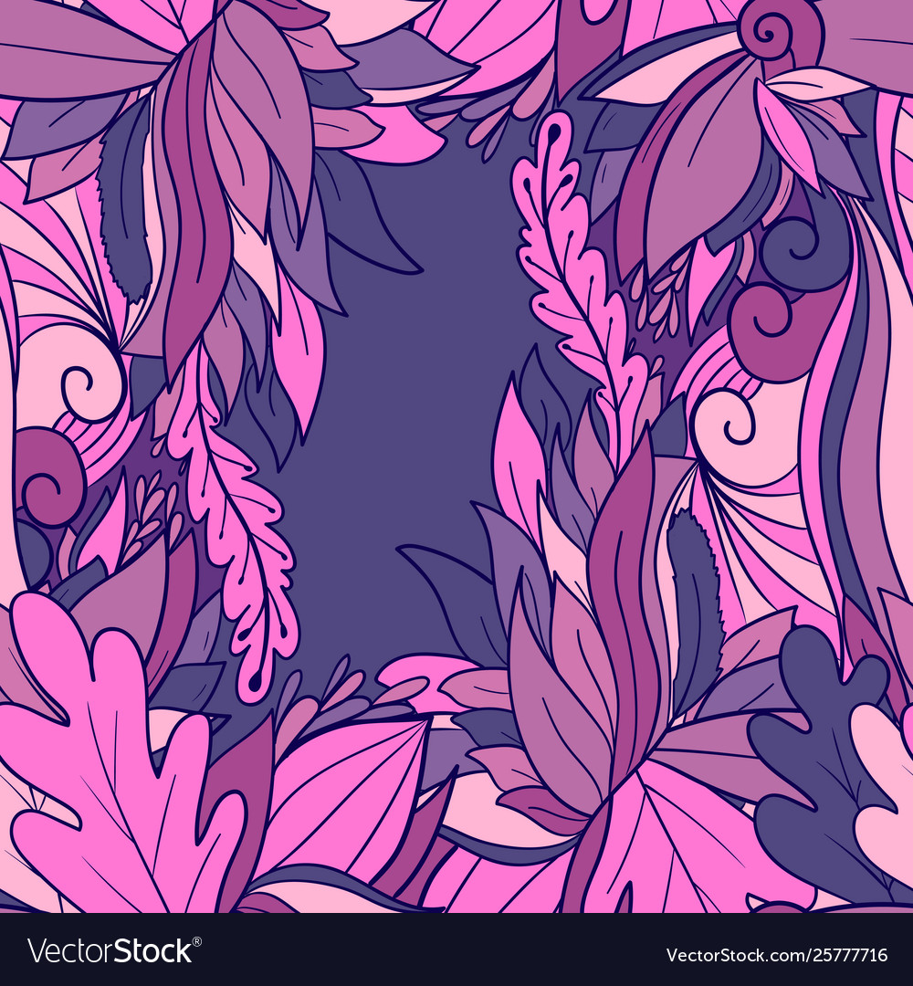 Seamless pattern background with abstract leaves