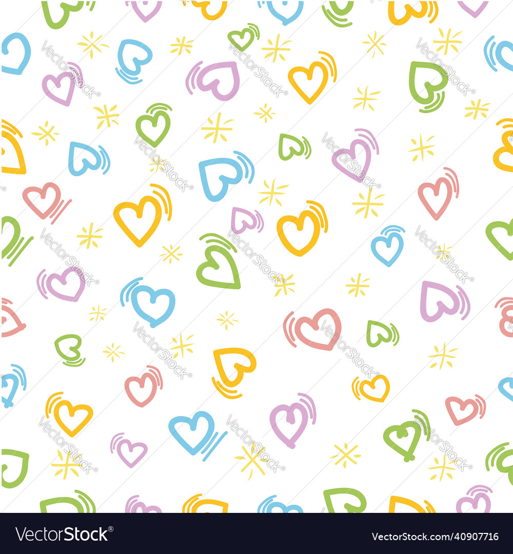 Simple colorful seamless pattern love with motion