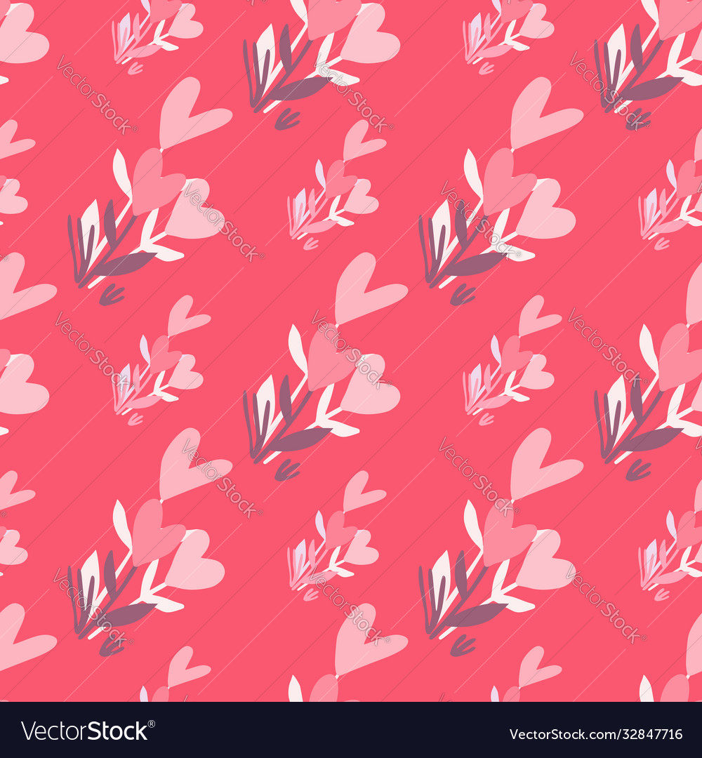 Simple floral seamless pattern with abstract